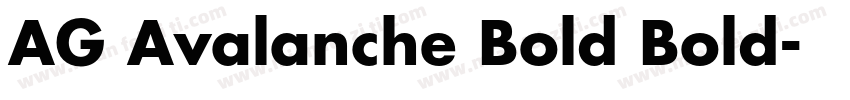 AG Avalanche Bold Bold字体转换